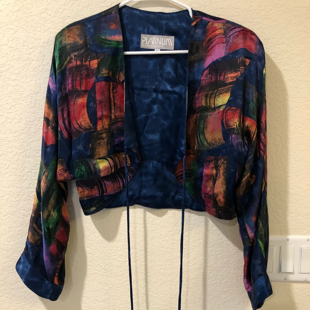 Platinum By dorothy schoelen VINTAGE Crop Blazer